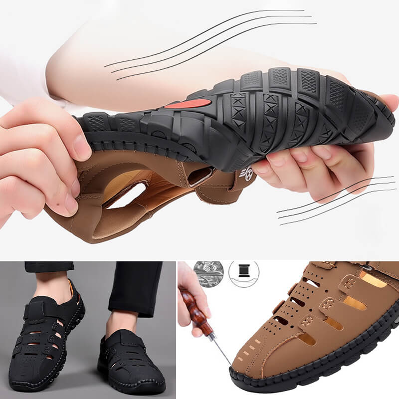 Trendige Sandalen aus perforiertem PU-Leder