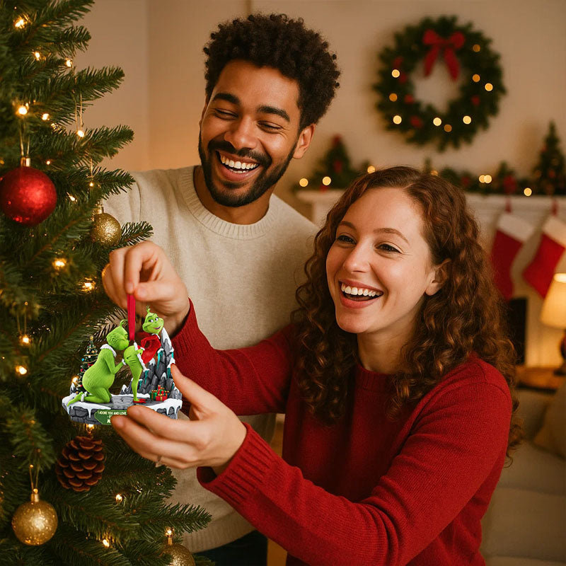🎄 Unartiges grünes Paar-Ornament – Weihnachtsgeschenk 💚