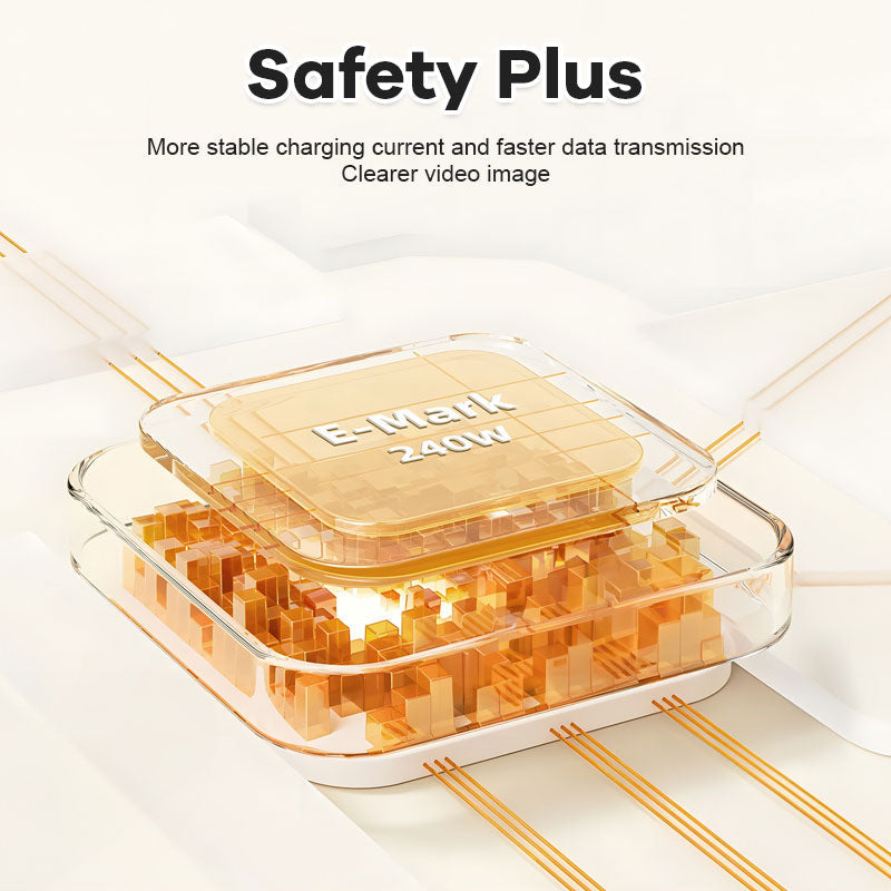2024 neues 240-W-4-in-1-Schnellladedatenkabel mit siebenfarbigem Atemlicht