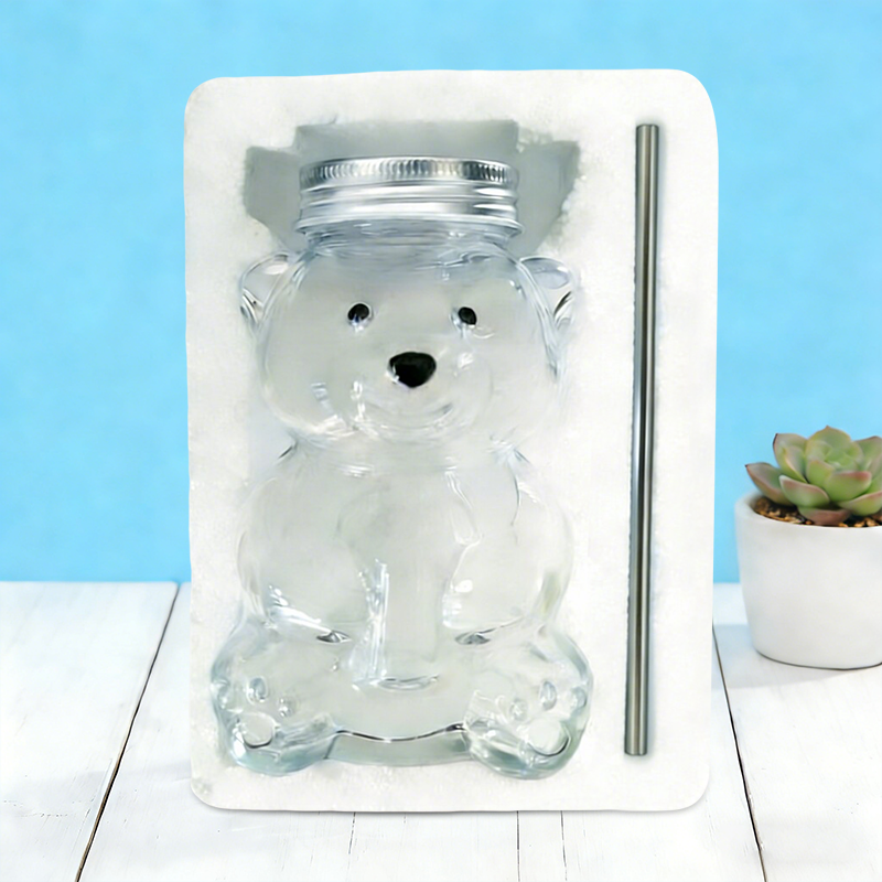 🌲Neujahrsverkauf 🐻Bären-Glasstrohhalmbecher🔥