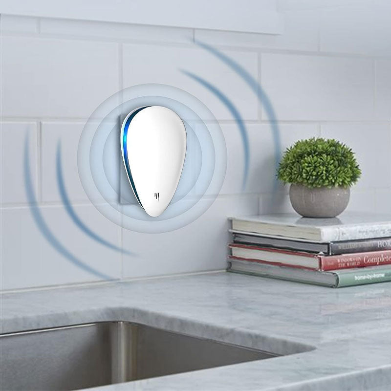 🌿 Leiser Ultraschall-Schädlingsbekämpfer mit Wassertropfen – Sicher · Leise · Intelligent · Niedlich, um Ihr Zuhause zu schützen 🐭🦟🦇
