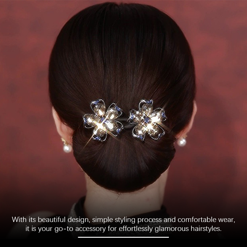 Leichte luxuriöse Duttfrisur Haarschmuck