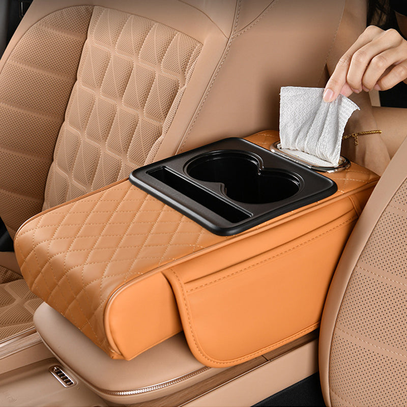 4-in-1-Taschentuchbox für die erhöhte Mittelarmlehne des Autos
