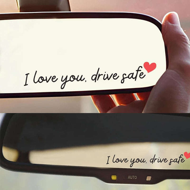 „Ich liebe dich, fahr vorsichtig“ Spiegelaufkleber