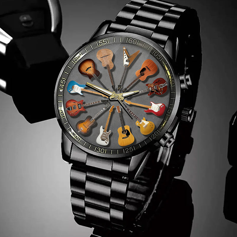 Rock Tag Und Nacht Gitarrenuhr