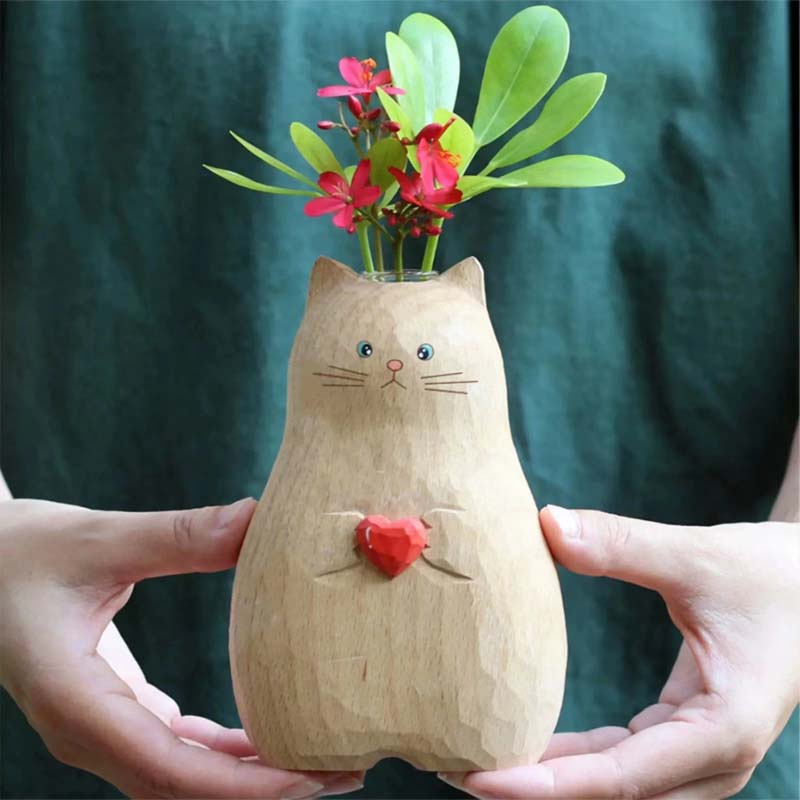 Chonky Cat Vase mit Her