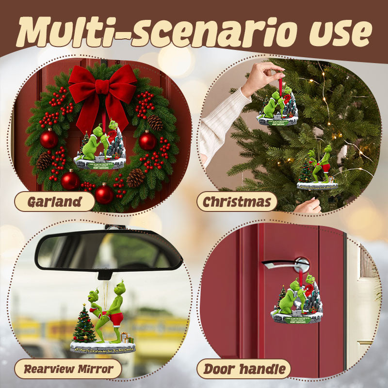 🎄 Unartiges grünes Paar-Ornament – Weihnachtsgeschenk 💚