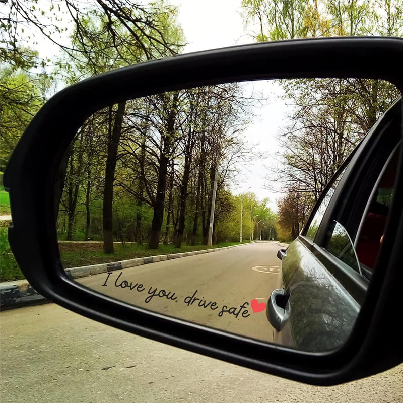 „Ich liebe dich, fahr vorsichtig“ Spiegelaufkleber