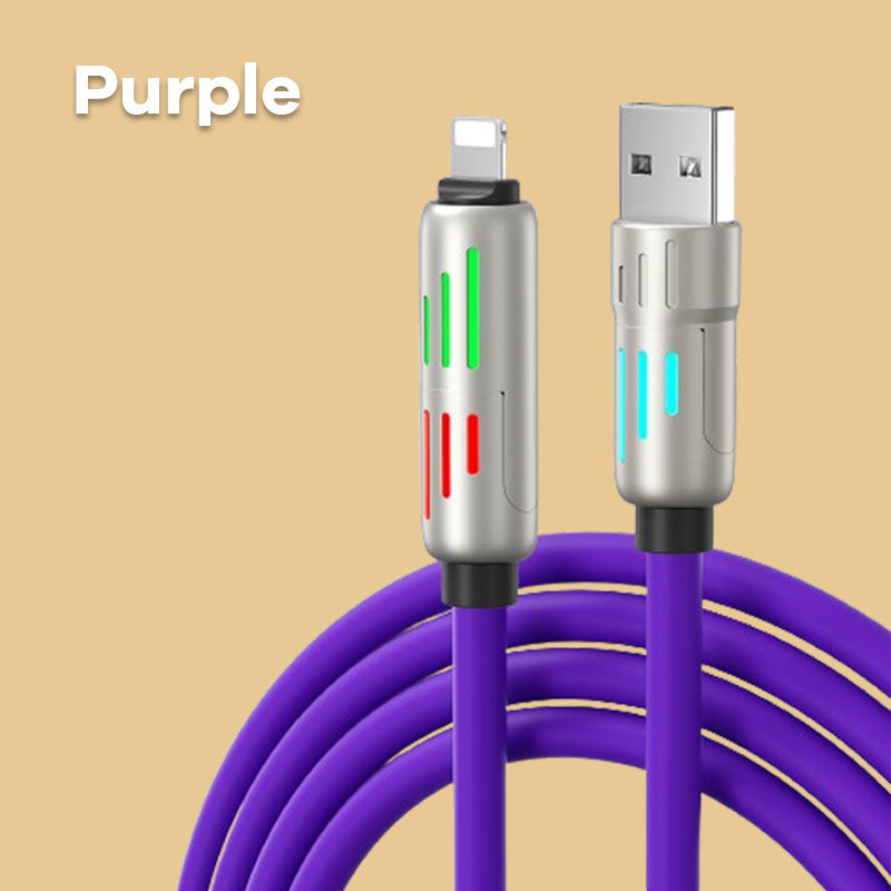 2024 neues 240-W-4-in-1-Schnellladedatenkabel mit siebenfarbigem Atemlicht