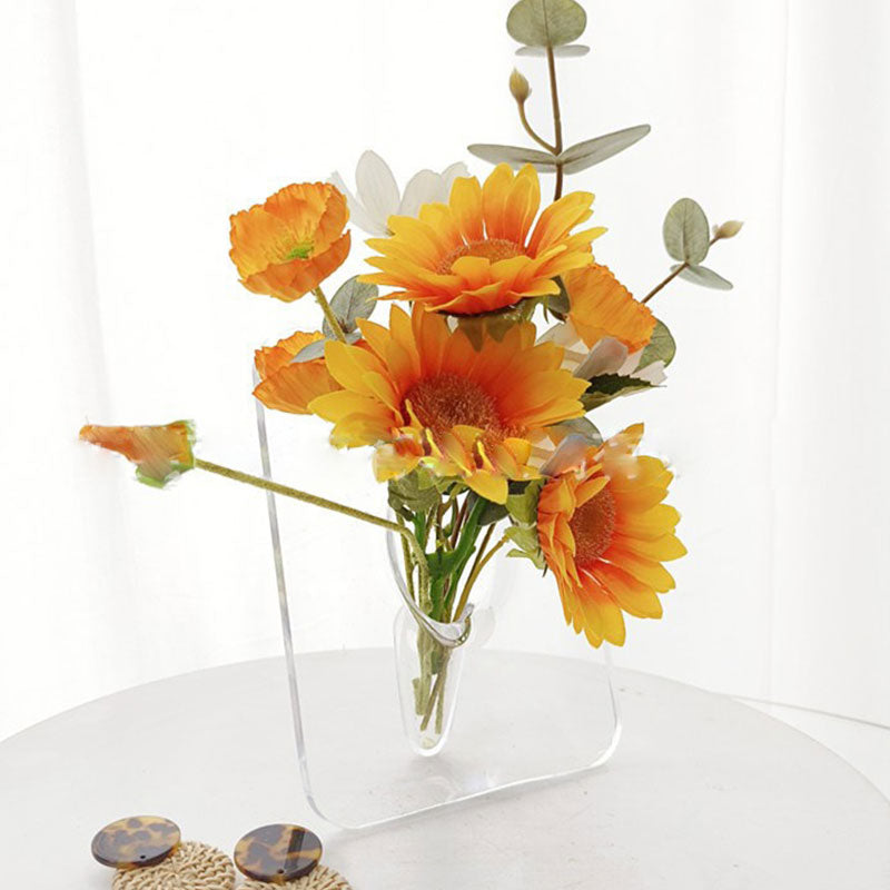 Acryl-Fotorahmen, Vase, Blumenarrangement