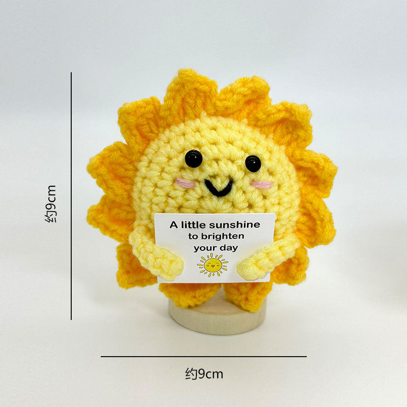 Emotional Support Sun – Handgemachtes Häkel-Plüschtier
