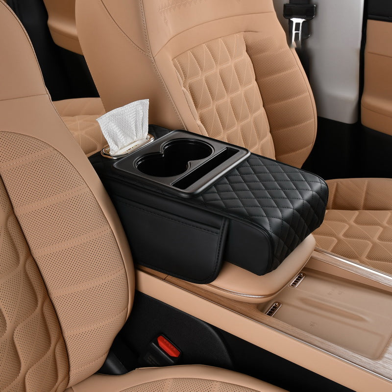 4-in-1-Taschentuchbox für die erhöhte Mittelarmlehne des Autos