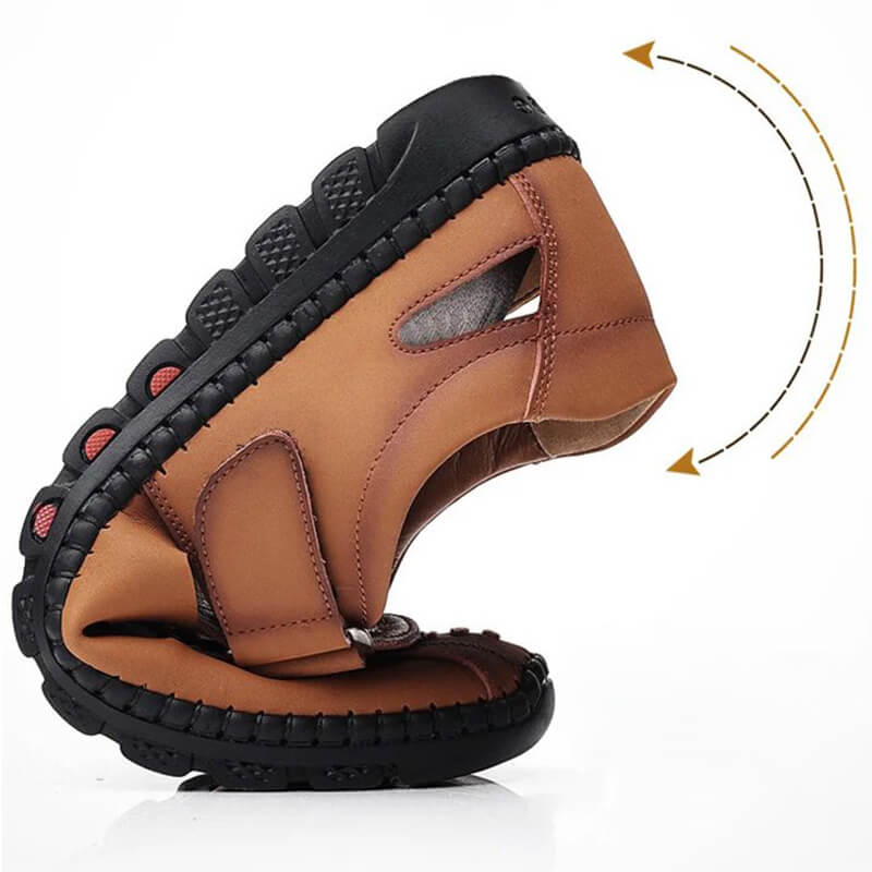 Trendige Sandalen aus perforiertem PU-Leder