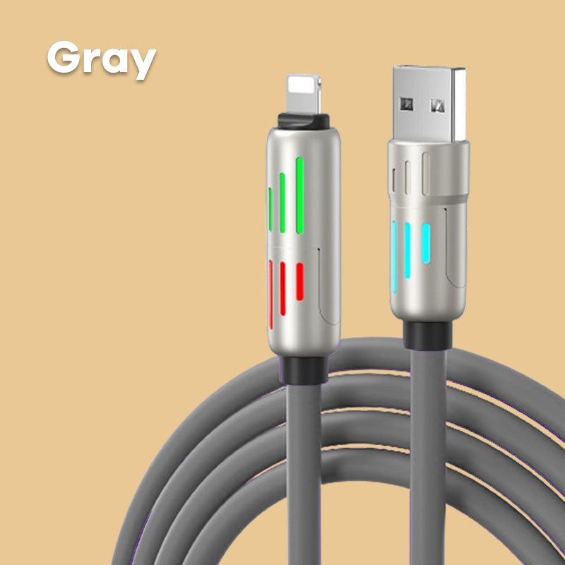 2024 neues 240-W-4-in-1-Schnellladedatenkabel mit siebenfarbigem Atemlicht