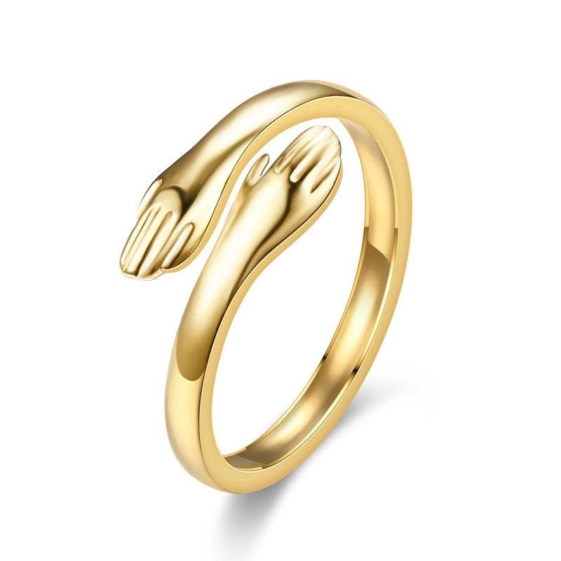 Der Ring, der eine liebevolle Umarmung symbolisiert