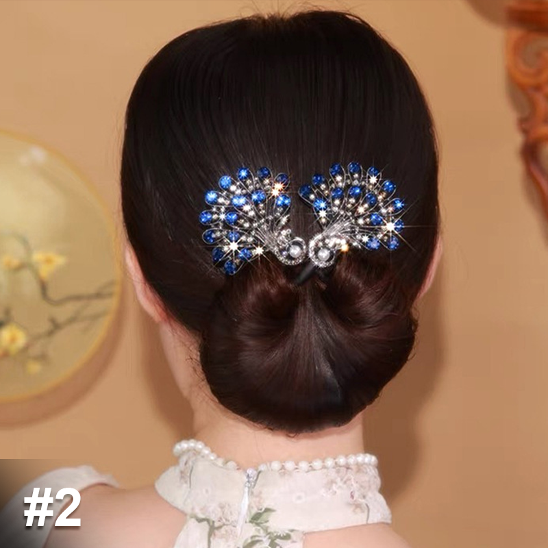 Leichte luxuriöse Duttfrisur Haarschmuck