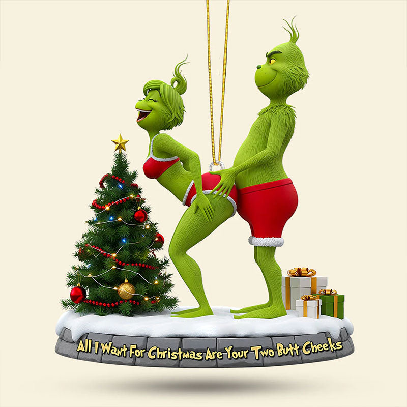 🎄 Unartiges grünes Paar-Ornament – Weihnachtsgeschenk 💚