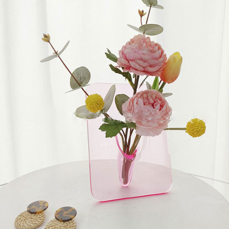 Acryl-Fotorahmen, Vase, Blumenarrangement