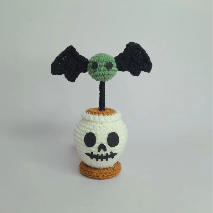 Halloween Totenkopf Pflanzgefäß Set Häkelanleitung