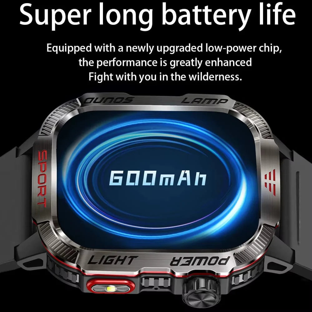 đ„ Letzter Tag 50 % RABATT âMilitĂ€rische Outdoor-Sport-Smartwatch fĂŒr Herren fĂŒr Android und iOS