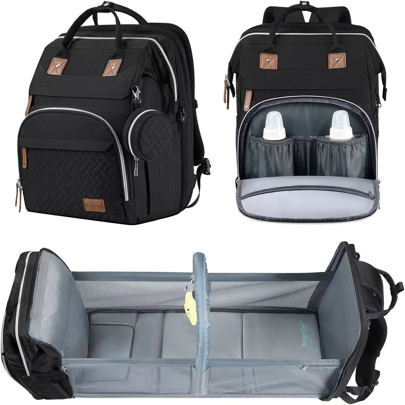 Wickeltaschen-Rucksack mit Wickelstation