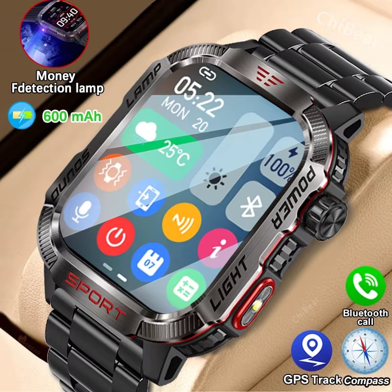 đ„ Letzter Tag 50 % RABATT âMilitĂ€rische Outdoor-Sport-Smartwatch fĂŒr Herren fĂŒr Android und iOS