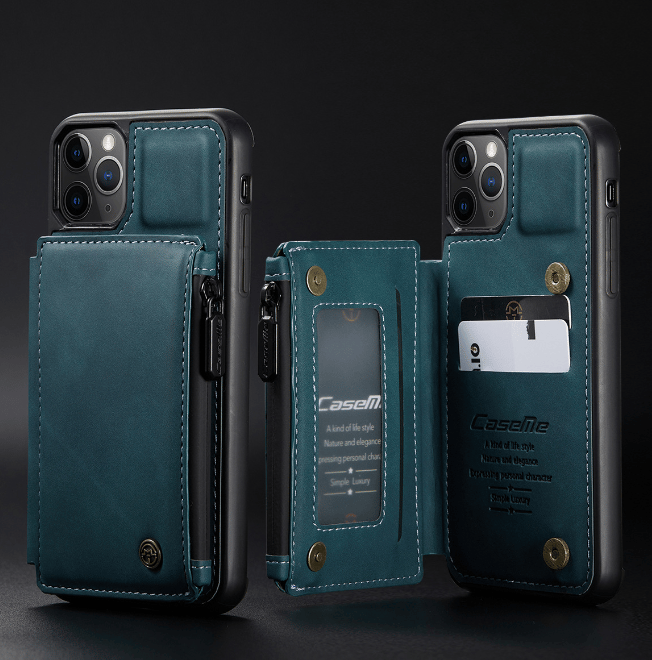 Leder-Telefon-Brieftaschenhülle