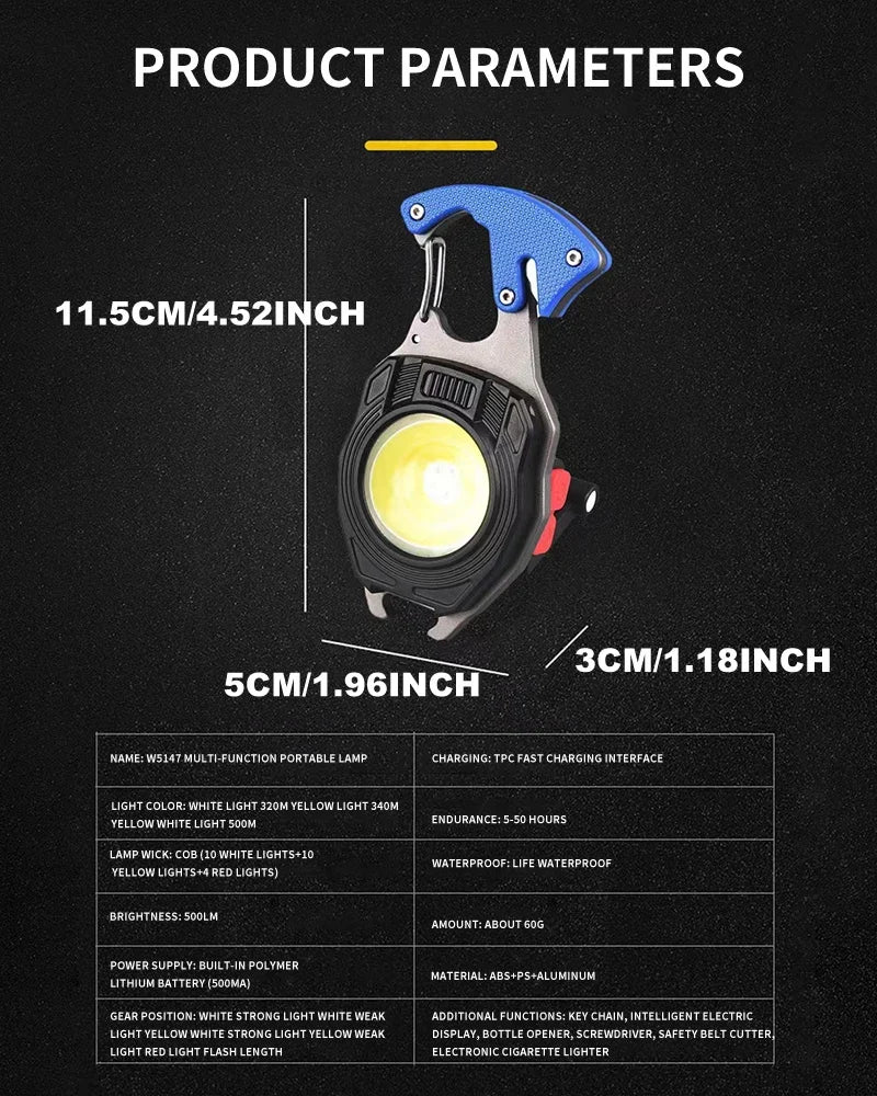 💡2024 Neuankömmling Upgrade 8 in 1 Multifunktionales tragbares Notlicht