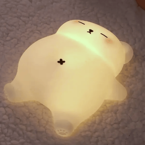 Schlafendes Capybara, atmendes, matschiges Silikon, Begleiter mit Sound, LED-Nachtlicht, perfektes Geschenk