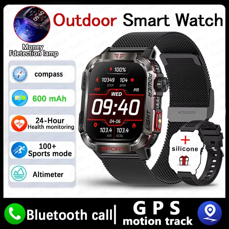 đ„ Letzter Tag 50 % RABATT âMilitĂ€rische Outdoor-Sport-Smartwatch fĂŒr Herren fĂŒr Android und iOS