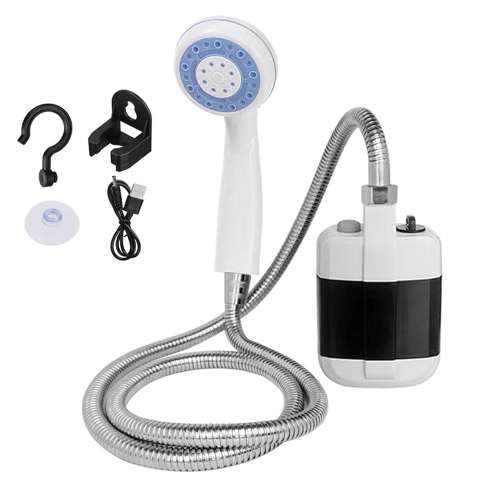 🚿 Bleiben Sie draußen frisch – Tragbare Campingdusche mit einstellbarem Durchfluss – Für eine einfache und bequeme Reinigung im Freien!