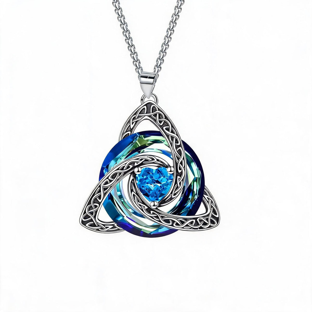 ✨Halskette mit Geburtsstein und keltischem Dreifachknoten – ein bedeutungsvolles Symbol für Liebe und Verbundenheit ❤️