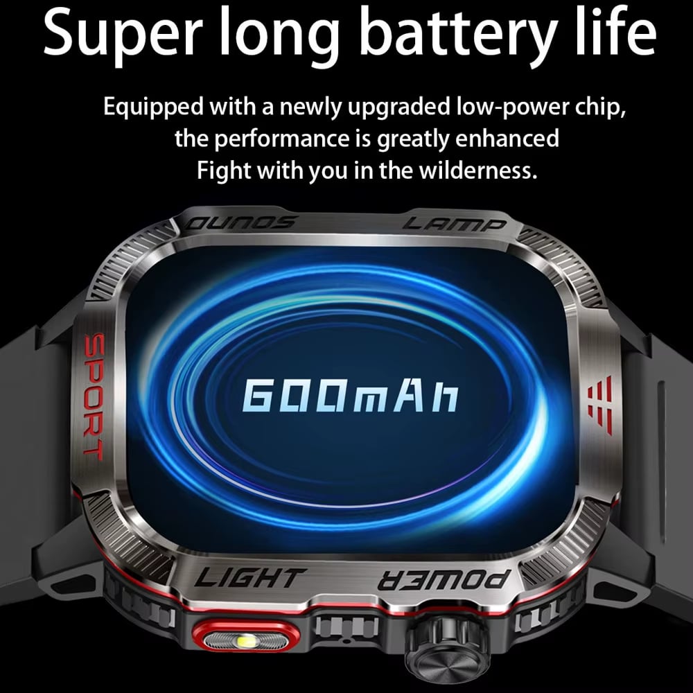 đ„ Letzter Tag 50 % RABATT âMilitĂ€rische Outdoor-Sport-Smartwatch fĂŒr Herren fĂŒr Android und iOS