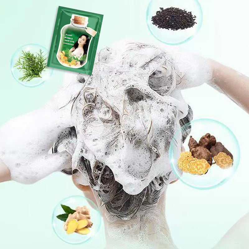 10PCS Pflanze Blase Haarfärbemittel Shampoo!