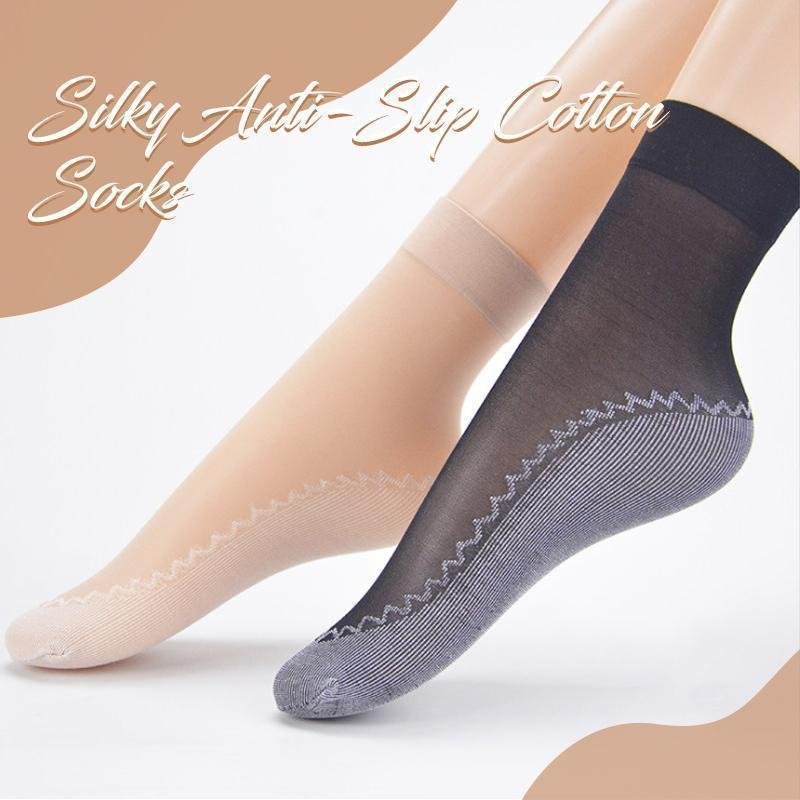 Unsichtbare Rutschfeste Kristallseidensocken