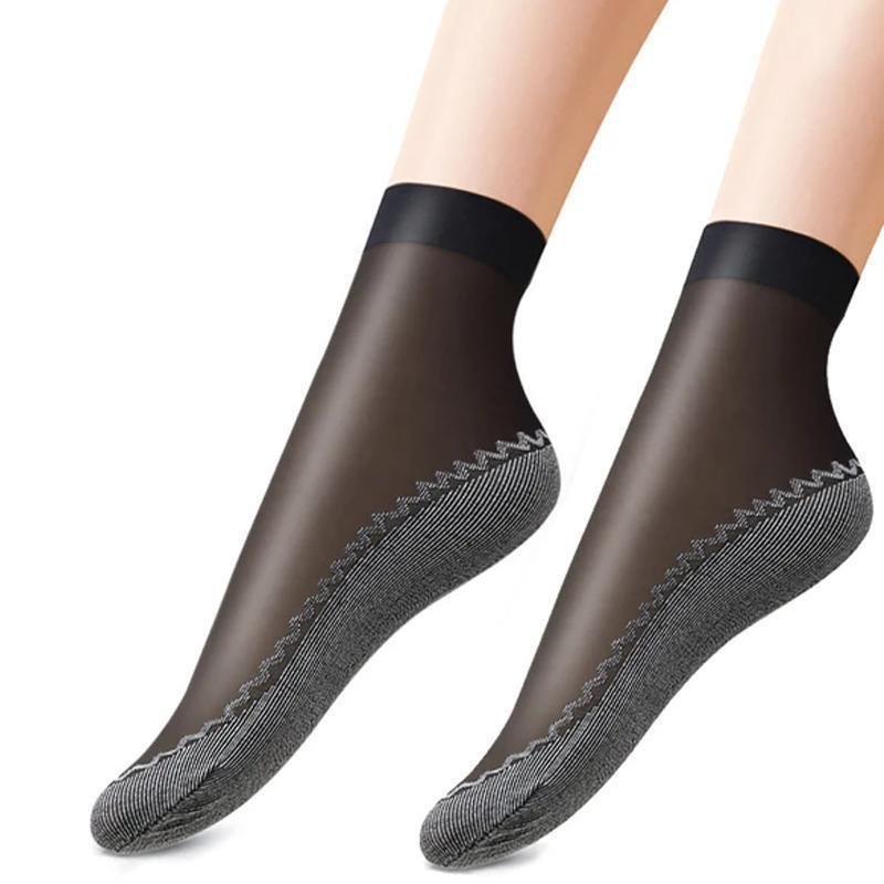 Unsichtbare Rutschfeste Kristallseidensocken