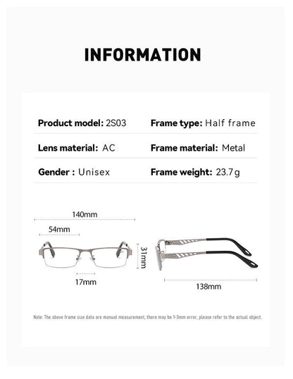 RAHMENLOSE, INTELLIGENTE, FARBWECHSELNDE MULTIFOKALE LESEBRILLE AUS REINEM TITAN