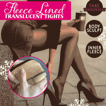 Mit Fleece gefütterte transparente Strumpfhose