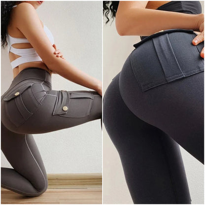 🔥45% RABATT🔥Damen Tasche Sexy Stretch Leggings Fitness Track