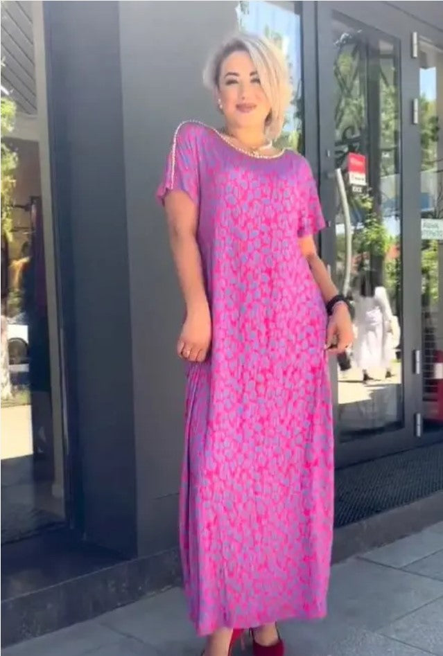 2024 Modisches Print-Kleid in Übergröße