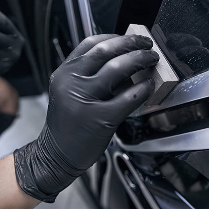 100/50 Stück schwarze Nitril-Einweghandschuhe