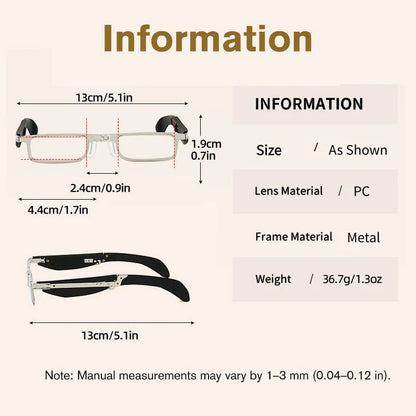 (🎁Letzter Tag 49 % Rabatt)👓Klappbare Lesebrille mit Blaulichtfilter und Etu