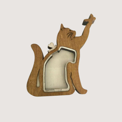 Handgefertigte Aufbewahrungsbox aus Holz für Tierhaare