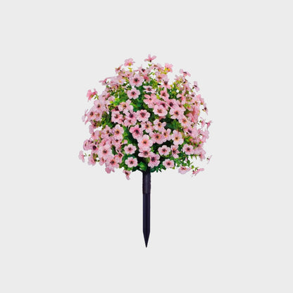 Blumendekoration aus künstlichem Eukalyptus und Veilchen zum Einstecken