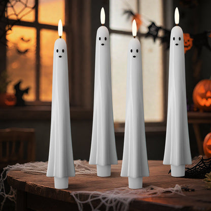 🎃👻 Fernbedienbare Geister-LED-Kerze mit 3D-Flamme 👻🎃