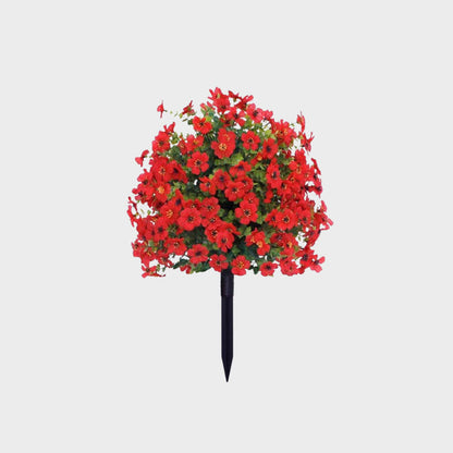 Blumendekoration aus künstlichem Eukalyptus und Veilchen zum Einstecken