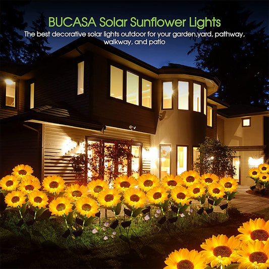 Sonnenblumen-Garten-Rasenlampe (2 Stück)