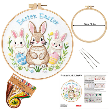 Frühlings-Osterhasen-Stickset🐰🧵