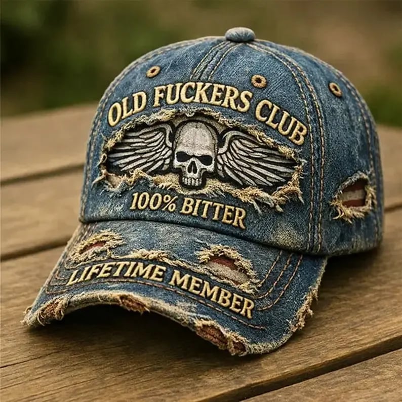 🧢Old F*ckers Club – Vintage-Baseballkapp