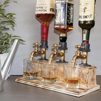 Whisky-Holzspender/Handgefertigter Alkoholspender aus Holz